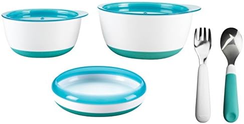 OXO Tot Small &amp; Large Bowl Set with Plate + Fork &amp; Spoon Set