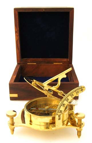5 in Classic Nautical Sundial Compass in solid 