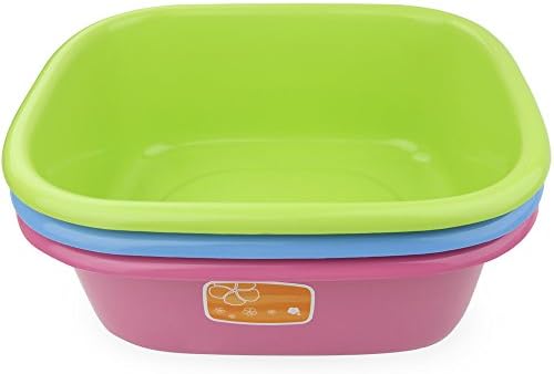 Cand 15.6 Quart Dishpan Basin, Laundry Wash Basin , Foot basin, Multi-purpose,3-Pack,14.37" x 11.69" x 5.39"