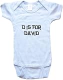 D IS FOR DAVID / Hurry Up - Name-series - White or Blue Onesie / Baby T-shirt
