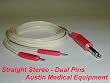 1/4 " Straight Stereo Dual Pins 72" Red Lead Wire Replacement Cords - by AME