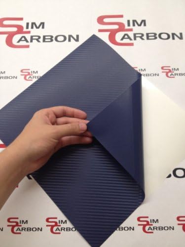 SimCarbon 3D Blue Carbon Fiber Vinyl Film Wrap 12" x 60" Sheet