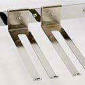 pegRAIL 12" Stemware Holders Accessory Kit, Set of 4 Holders, 2" W x 13" D x 3" H each, Satin Nickel