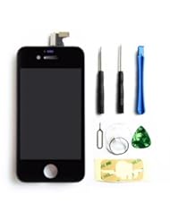 Wireless: Select Replacement Digitizer and Touch Screen LCD Assembly for Black Apple iPhone 4 (Fits CDMA Verizon/Sprint iPhone 4 only) + Repair Tool Kit Black - Select