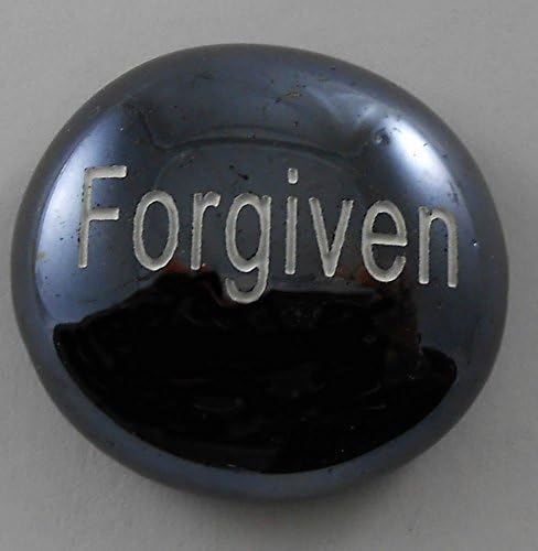 Forgiven Glass Engraved Stone Sold Individually - Inspirational Words And Phrases