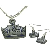 Jf Sports Los Angeles Kings Earring And Necklace Combo