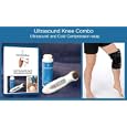 Portable Ultrasound System and Knee Wrap Combo + 8oz Bottle of Naturally Medicated Lavender Infusion Ultrasound Gel