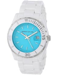 Kenneth Jay Lane Womens KJLANE-3005 3000 Series Analog Display Japanese Quartz White Watch