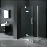 32 x 40 Frameless Shower Enclosure Finish: Chrome, Glass Type / Door Configuration: Frosted / Left Hinged Door