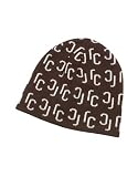 Roberto Cavalli All Over Logo Knit Wool Skull Cap