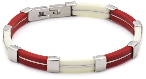 Fashion Steel Unisex Armband T&uuml;rkei  Edelstahl Kautschuk  19 cm  8301197 Preisvergleich