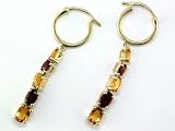 14K Journey Garnet & Citrine Drop Earrings
