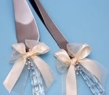 Beverly Clark 38NIT Grace Crystal Wedding Cake Knife Server Set in Ivory