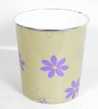 Purple Flower Waste Paper Basket