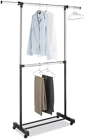 iuhome Adjustable 2 Tier Garment Rack