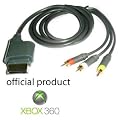 Official Original Microsoft Xbox 360 Composite AV Cable (no switch) for Xbox 360 core