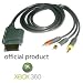 Official Original Microsoft Xbox 360 Composite AV Cable (no switch) for Xbox 360 core