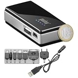 USB Powerbank Portabler Stromspeicher mit 7 Adaptern für Handy, Navi, PDA, MP3 usw. Li-Polymer 1000mAh für Airis T920 T605 Picture