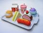 Authentic Iwako Japanese Take Apart Puzzle Erasers, Sandwich, Strawberry Milk Shake, Hot Dog, Cream Puff, Dessert, Tray Included (8 Pcs Total)