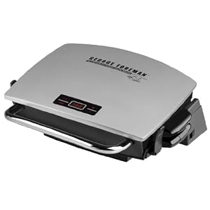 George Foreman GR0072P G-Broil Supreme Grill, Silver