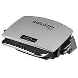 George Foreman GR0072P G-Broil Supreme Electric Nonstick Countertop Grill with Digital Timer, Silver