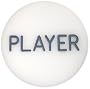 Trademark Poker Professional Player Button Dealer Button (White)