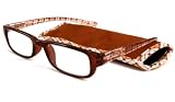 UrbanSpecs Readers Full Readers (Women) Reading Glasses - Crystal Plaid Pocket Brown / CRYSTAL BROWN +1.75