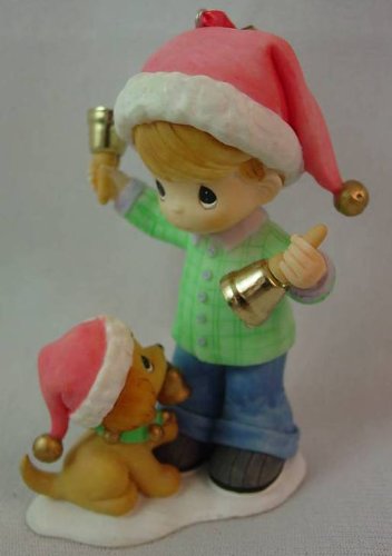 Precious Moments Boy & Puppy Christimas Figurine Ornament