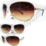 HOTLOVE Premium Sunglasses UV400 Lens Technology  Unisex ZT0706 Lightweight Gold Metal Rhinestone Frame Presenting Fashion and Class, Beautiful Quality, Trendy Design w Brown Gradient  Perfectly Match Everyday Apparel for Women & Men