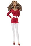 MATTEL BARBIE poupée africaine métisse ou noire BASICS COLLECTION RED rouge model no. 02 black label 2011