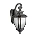 Kichler Lighting 11002RZ Salisbury 1-Light Fluorescent Outdoor Wall Mount Fixture, Rubbed Bronze with White Linen Glass