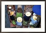 Floating Market at Damnoen Saduak Canal, Thailand Framed Photographic Poster Print by Craig J. Brown, 29x21