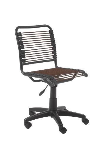 Euro Style Bungie Low Back Office Chair, Brown/Graphite Black On Sale