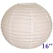 White Chinese/Japanese Paper Lantern/Lamp 16" Diameter - Just Artifacts Brand