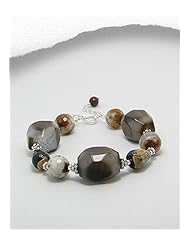 Agate Bracelet In Brass