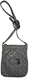 Women's Guess Purse Handbag Grey Alize Mini Cross Body