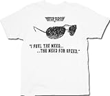 Top Gun I Feel The Need For Speed White Adult T-shirt Tee