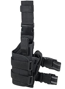 UTG Adjustable Right Handed Leg Holster for Pistol, Black