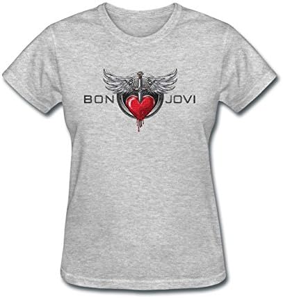 Herrys Women Rock Band Bon Jovi Logo T shirts Grey L
