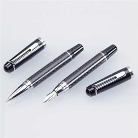 Jet Set Fountain Pen and Roller Ball Pen with Pouch Gift Boxed