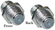 F-Pin Coupler, Female / Female, Panel Mount