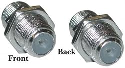 F-Pin Coupler, Female / Female, Panel Mount
