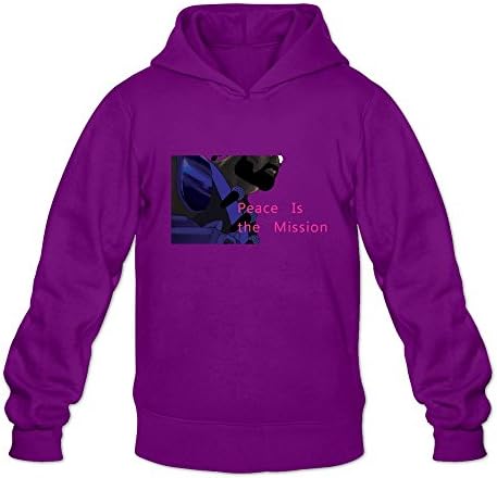 Crystal Men's Major Lazer Peace Is The Mission Long Sleeve Hoodie Sweatshirt Purple US Size XL