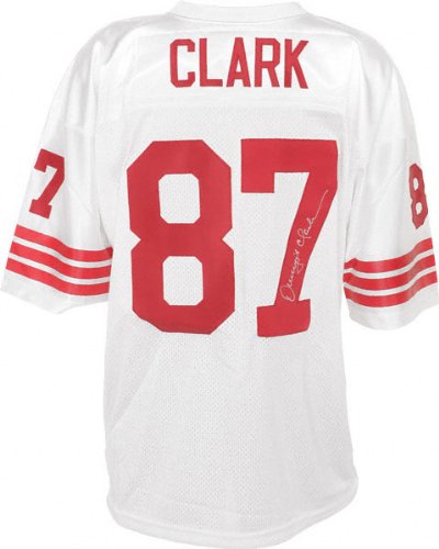 Dwight Clark Signed White Throwback Custom Jersey