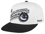 NHL Men's Vancouver Canucks 2011 Conference Champions Snapback Hat (White/Black, Adjustable)