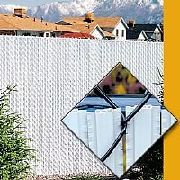 Maximum Privacy Winged Vertical Inserts - 4 Ft. High-Redwood