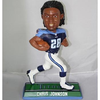 Chris Johnson Tennessee Titans End Zone Bobblehead Figurine (Quantity of 1)