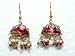 2 Maroon Kundan Lakh Hand Made Earring Bellydance India