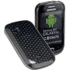 YAYAGO Silikon Case Transparent - Diamond- Black f�r Ihr Samsung Galaxy Fit S5670 inkl. dem Original YAYAGO Clean-Pad