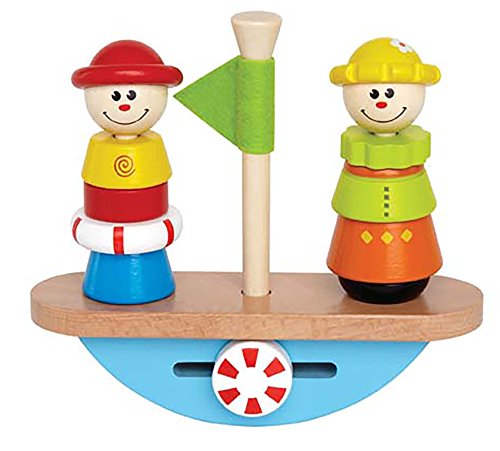 Hape - Early Explorer - Balance Boat Wooden Stacking Toy